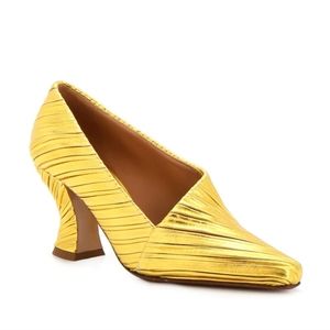 NIB Bottega Veneta Folded Almond Lame Pumps Size 39